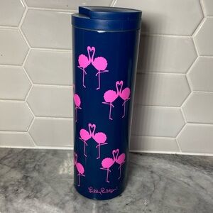 Lilly Pulitzer Flamingo Stainless Steel Tumbler Travel Mug 18oz